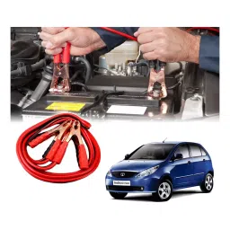 Auto Pearl 1.83 m (6 Ft) 500 A Heavy Duty Anti Tangle Battery Jumper Booster Cables for Tata Vista (Pack of 2)-image-62