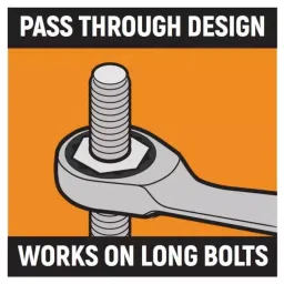 GEARWRENCH Combination Ratchet Spanner 46 mm Metric Double Ended 25.4 in Overall, 9146D image 2