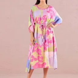 navyasa by liva Multicolor Printed Kaftan Dress-image-24
