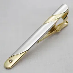 Peora Silver & Gold Plated Stainless Steel Classic Tie Pin for Men-picture-10