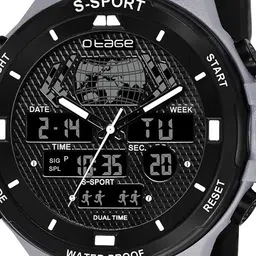 Otage Men Dial & Straps Analogue and Digital Dual Time Waterproof Watches Otg 9084 Grey image 2