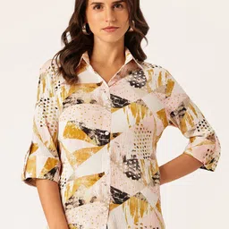 Sleek Italia Abstract Print Crepe Top-picture-23