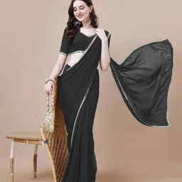 Rensa Embellished Mirror Work Pure Georgette Saree-picture-32