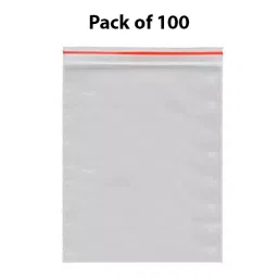 GENERIC 51 Micron Plastic Transparent Zip Lock Pouch Bag Size 7x10 inch (17.78x25.4 cm) - (Pack of 100 Pcs) image 2