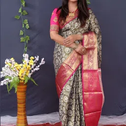 amirat Woven Design Zari Pure Silk Kanjeevaram Saree-picture-14