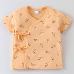Tango Interlock Half Sleeves Front Open Vest Car Print - Gold-picture-10