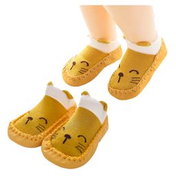 Bembika Anti-Skid Cat Face Designed Applique Detailed Socks Shoe - Yellow-picture-30