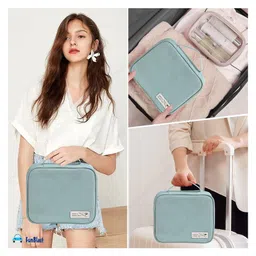 Bunie Travel Toiletry Organizer Bag with Waterproof Pockets, Mesh PocketsGreen image 2