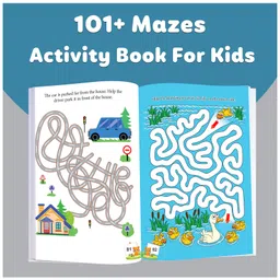 gowoo 101+ Mazes Activity Book for Kids Book for Preschoolers Workbook for Learning , Brain Boosting Activity Book - English image 3