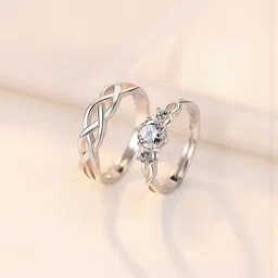 Teeragaj Set Of 2 Stone-Studded Adjustable Finger Rings-picture-37