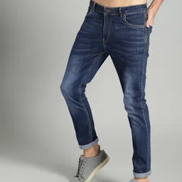 roadster Men Skinny Mid Rise Blue Jeans image 2
