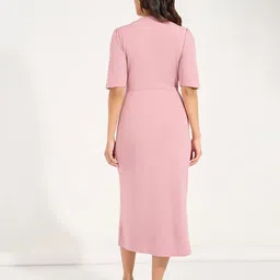 Styli Women Sheath Midi Dress with Front Slit image 4