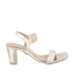 Mochi Women's Gold Ankle Strap Sandals image 3