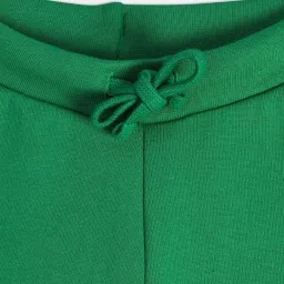 MINIKLUB Girls Green Solid Full Sleeves Jogger image 3