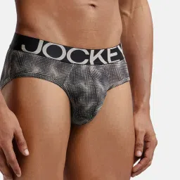 Jockey IC29 Black & Beige Microfiber Elastane Briefs with Moisture Move Treatment (Prints May Vary) image 3