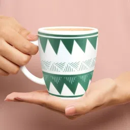 Larah by Borosil White Ceramic Tea & Coffee Mug 400ml image 3