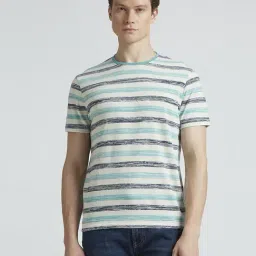 Pepe Jeans Green Slim Fit Striped T-Shirt-image-92