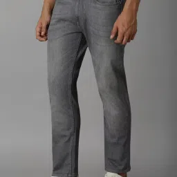 Louis Philippe Grey Cotton Regular Fit Jeans image 3
