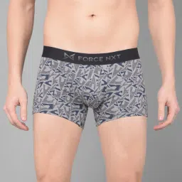 Force NXT Multicolored Cotton Regular Fit Printed Trunks - Pack Of 2 image 3