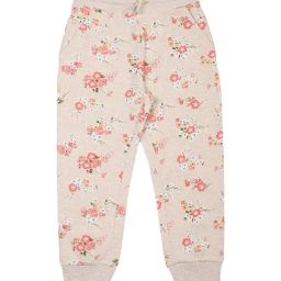 Plum Tree Kids Beige Floral Print Joggers-picture-0