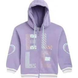 Elle Kids Purple Regular Fit Hoodie-picture-19
