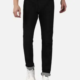Passion Black Slim Fit Lightly Washed Jeans-image-3