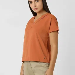 Van Heusen Orange Plain Top image 3