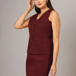 BRINNS Burgundy Waistcoat With Skirt image 3