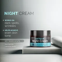 Ustraa Ceramide & Hyaluronic Acid Foaming Face Wash & De-Tan & Anti-Aging Night Cream Combo image 3