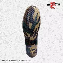 Hillson 101 Century 33.02 cm (13 Inch) Pvc Military Pattern Gumboot, Size 6 image 3