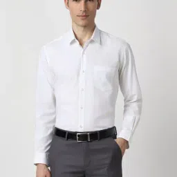 Peter England White Cotton Regular Fit Printed Shirt-picture-33
