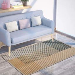 Presto Beige & Blue Polyester Washable Carpet-picture-27