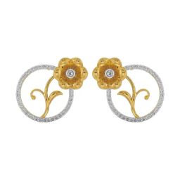 Emori 14k Yellow Gold & Diamond Blossom Stud Earrings-picture-28