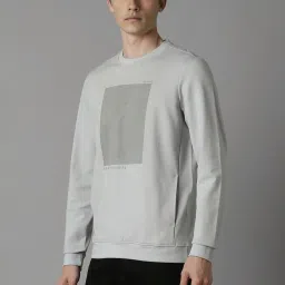 Louis Philippe Grey Regular Fit Printed Sweatshirt image 3