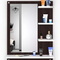 Furniwud Brown Rectangular Dressing Wall Mirror image 4