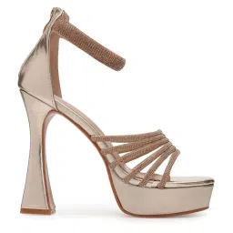 Truffle Collection Women's Golden Ankel Strap Sandal image 3