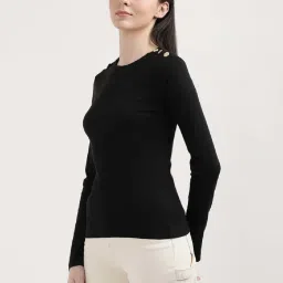 TOMMY HILFIGER Black Cotton T-Shirt image 3