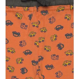 Dollar Boys Navy & Orange Printed Bermuda (Pack Of 2) image 3