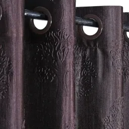 Romee Coffee Brown Polyester Solid Curtains and Sheers image 3