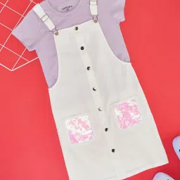 Pantaloons Junior White Dungarees image 3