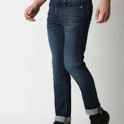 Pepe Jeans Dark Blue Mid Rise Lightly Washed Solid Jeans image 3