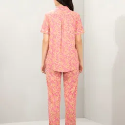 Amante Pink Relaxed Fit Printed Shirt And Pyjamas image 2