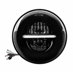 Oswin Gold OG-16-1 75 W 17.78 cm (7 Inch) Round White LED Headlight with Hi/Low Beam for Bullet, Harley Davidson & Jeep Wrangler-image-7