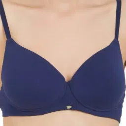 Soie Navy Under Wired Padded Half Coverage T-Shirt Bra image 4