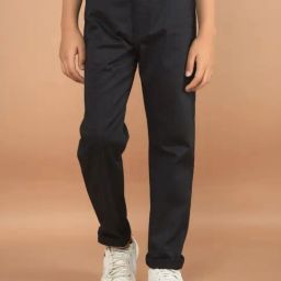 Crimsoune Club Boys Black Cotton Self Trousers-picture-29