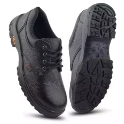 Fuel Steel Toe Safety Shoes Single Density Size UK 8 Black Model FALCON-01 image 1