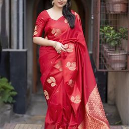 Panzora Women Ethnic Motifs Zari Silk Blend Designer Saree-picture-38