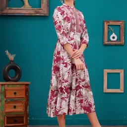 BAESD Women Fit & Flare Midi Dress image 3