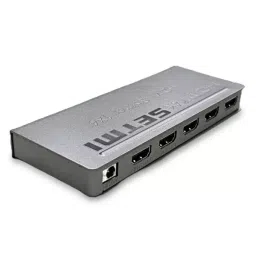SETMI INDIA HDMI Splitter 1 Input 4 Output Ultra-Slim Supports 4K@30Hz (3840x2160), Silver image 5