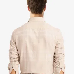 Rare Rabbit Beige Regular Fit Checks Shirt image 2